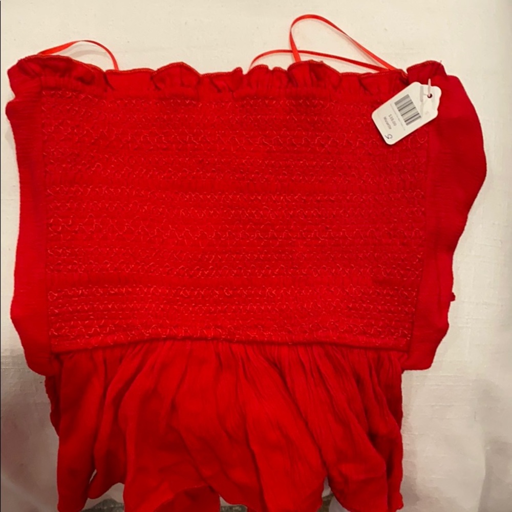 Musette red tie tube top